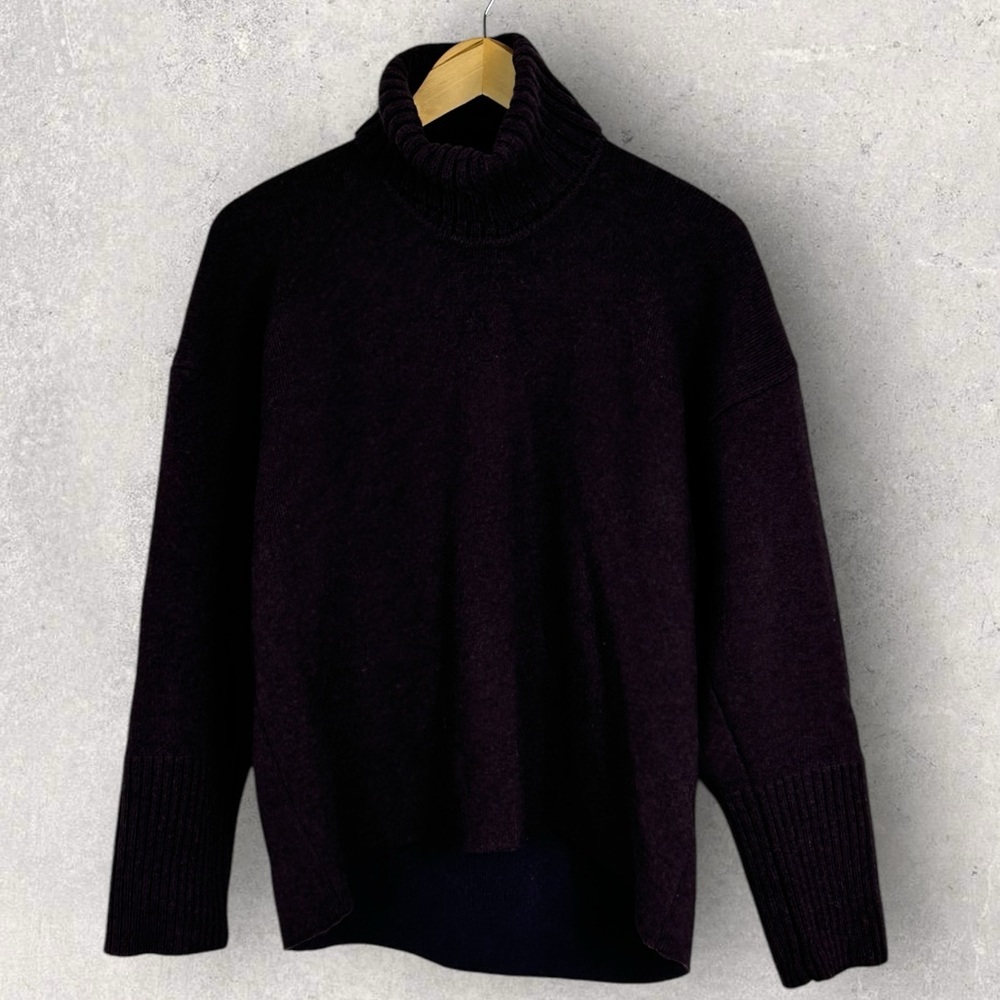 Proenza Schouler Sandra Turtleneck Sweater Eco Doubleface Cashmere Purple Sz XS - Picture 12 of 12